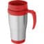 Mug isotherme Sanibel 400ml - Argent / rouge