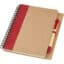 Carnet de notes recyclé avec stylo Priestly - Naturel / rouge