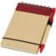 Bloc-notes recyclé format A7 avec stylo Zuse - Naturel / rouge