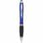 Stylo stylet coloré avec grip noir Nash (encre bleue) - Bleu royal / noir