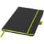 Carnet de notes A5 Colour-edge à couverture rigide - Noir / citron vert
