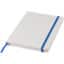 Carnet de notes blanc A5 Spectrum avec élastique de couleur - Blanc / bleu royal