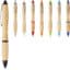Stylo bille en bambou Nash (encre bleue) - Naturel / blanc