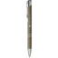 Stylo bille rétractable doux au toucher Moneta (encre noire) - Gris foncé