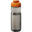 Bouteille de sport H2O Active® Eco POP Base 650ml avec couvercle à bascule - Charbon / orange