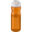 Bouteille de sport H2O Active® Eco POP Base 650ml avec couvercle à bascule - Orange / blanc