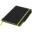 Carnet de notes M Noir Edge - Noir / citron vert