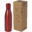 Bouteille isotherme Vasa en acier inoxydable recyclé certifié RCS de 500 ml avec isolation par le vide et couche de cuivre - Rouge