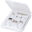 Câble de recharge modulaire en plastique recyclé Savvy avec support de téléphone - Blanc