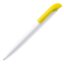 Stylo bille Atlas aux couleurs opaque - Blanc / jaune