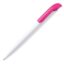 Stylo bille Atlas aux couleurs opaque - Blanc / rose