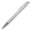 Stylo bille Atlas transparent et pointe métal - Transparent / blanc