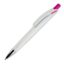 Stylo bille Riva opaque - Blanc / rose foncé