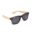 Lunettes de soleil Justin RPC avec bambou UV400 - Noir