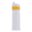 Bidon de sport avec bague 750ml - Blanc / jaune