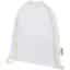 Sac avec cordon Oregon en coton recyclé 140 g/m² certifié GRS - Blanc