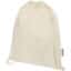 Sac avec cordon Oregon en coton recyclé 140 g/m² certifié GRS - Naturel