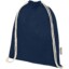 Sac avec cordon Oregon en coton recyclé 140 g/m² certifié GRS - Marine