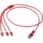 Câble de charge 5-1 Versatile en aluminium recyclé - Rouge