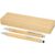 Set stylo bille et porte-mine Oblys en bambou (encre noire) - Naturel