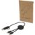 Câble 5 en 1 Citala en plastique recyclé de 30 cm pour la synchronisation des données et la charge rapide de 27 W - Noir