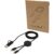 Câble 5 en 1 Citala en plastique recyclé de 150 cm pour la synchronisation des données et la charge rapide de 27 W - Noir