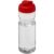 Bouteille de sport H2O Active® Eco POP Base 650ml avec couvercle à bascule - Translucide / rouge