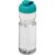 Bouteille de sport H2O Active® Eco POP Base 650ml avec couvercle à bascule - Translucide / bleu aqua