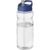 Bouteille de sport H2O Active® Eco Base 650ml couvercle bec verseur - Translucide / bleu