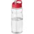 Bouteille de sport H2O Active® Eco Base 650ml couvercle bec verseur - Translucide / rouge