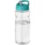 Bouteille de sport H2O Active® Eco Base 650ml couvercle bec verseur - Translucide / bleu aqua