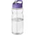 Bouteille de sport H2O Active® Eco Base 650ml couvercle bec verseur - Translucide / violet