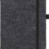 Carnet de notes Harper | Feutre | A5 | Ligné - Gris foncé