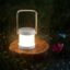 Lampe LED multifonctionnelle Coollux avec poignée en bambou - Blanc