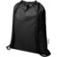 Sac de 5 L avec cordon Oregon Blend en coton recyclé 140 g/m² certifié GRS - Noir