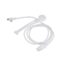Câble de charge multi-ports Xoopar Mr. Bio Long 60 W PD – 1.2 mètre - Blanc