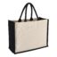 Jute-Cotton Sac fourre-tout OEKO-TEX® 42,5 x 19 x 32cm 320g/m² - Noir