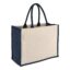 Jute-Cotton Sac fourre-tout OEKO-TEX® 42,5 x 19 x 32cm 320g/m² - Bleu foncé