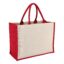 Jute-Cotton Sac fourre-tout OEKO-TEX® 42,5 x 19 x 32cm 320g/m² - Rouge