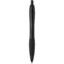 Stylo bille Nash en plastique recyclé avec garnitures noires (encre noire) - Noir