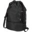 Sac de sport Varyon à cordon en matériaux recyclés certifiés GRS avec compartiment inférieur de 18 L - Noir