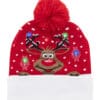 Norrsken Chapeau d'hiver LED de Noël, renne - Rouge