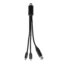Câble de recharge 2 en 1 USB-A/C vers USB-C et Lightning en aluminium - Noir