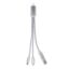 Câble de recharge 2 en 1 USB-A/C vers USB-C et Lightning en aluminium - Argent