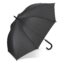 Verdure 190T Pongee 23" Parapluie à crochet coupe-vent Ouverture automatique - Noir