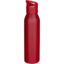 Bouteille d’eau Sky de 650 ml en acier inoxydable recyclé certifié RCS à simple paroi - Rouge