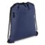 Sac à cordon en R-PET 600D enduit PU, dimensions 33 x 42 cm - Bleu foncé