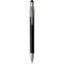 Stylo bille recyclé RCS avec stylet et toupie antistress (encre bleue) Rill - Noir