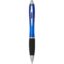 Stylo bille en plastique recyclé RCS avec corps coloré et grip noir (encre noire) Nash - Bleu royal