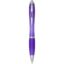 Stylo bille en plastique recyclé RCS avec corps et grip colorés (encre bleue) Nash - Violet